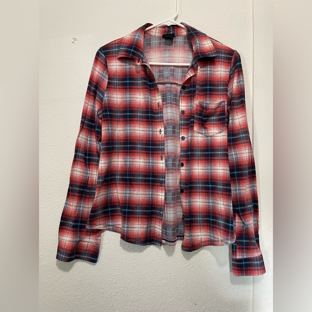 Rue21 Red and Blue Plaid Shirt
